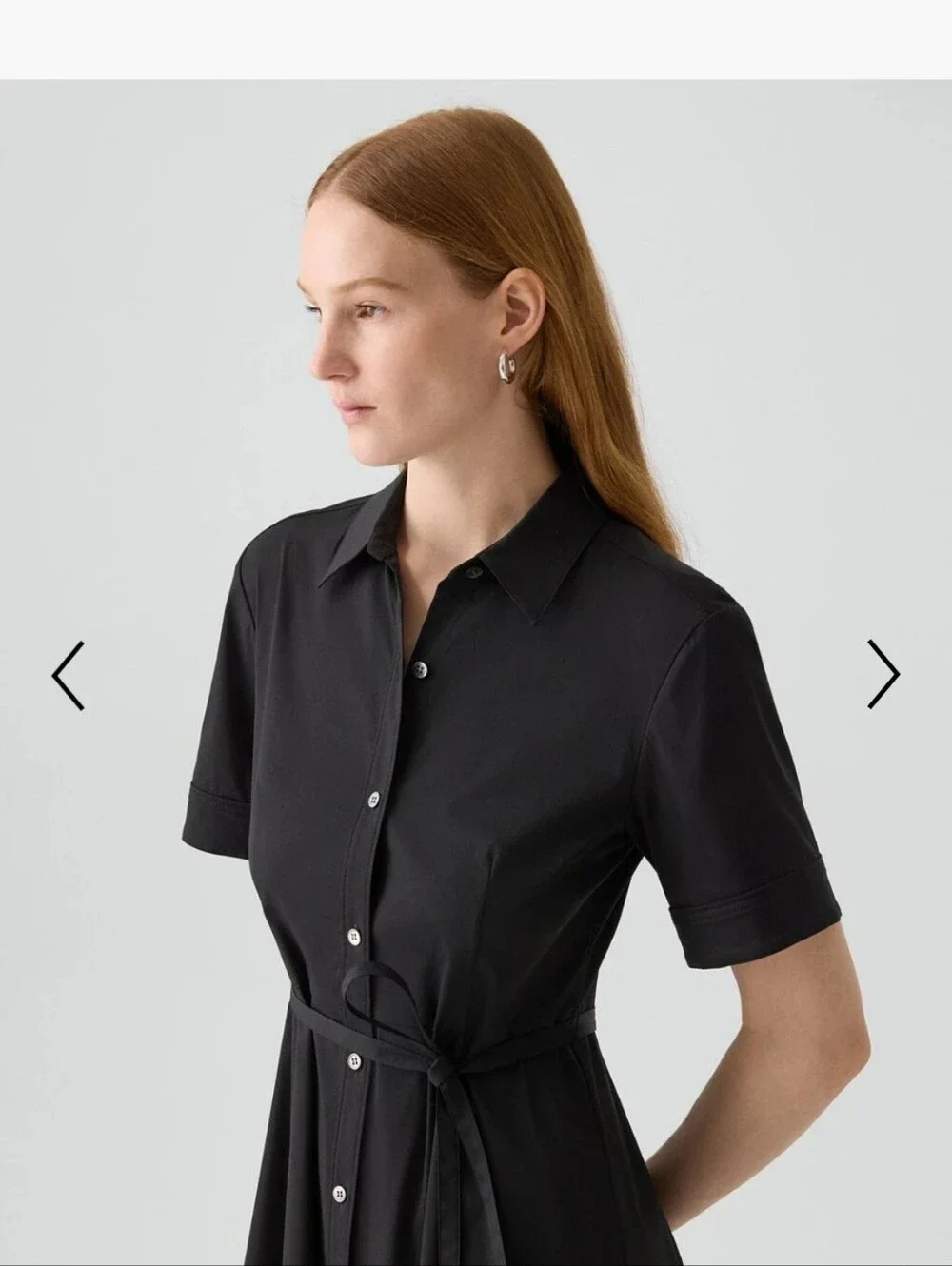Theory NWTs Belted Shirt Dress in Good Poplin